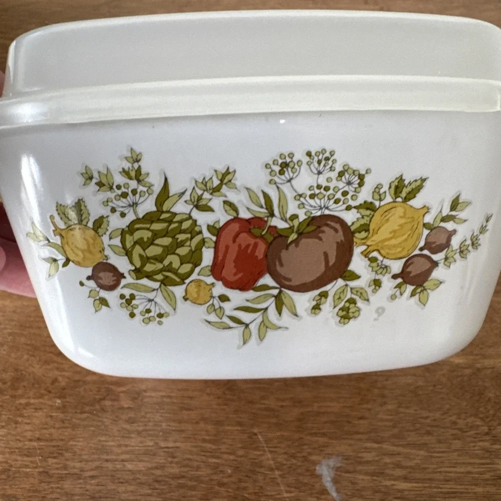 Vintage Corning Ware le Persil Spice of Life-P43B Casserole Dish W/lids Set Of 2
